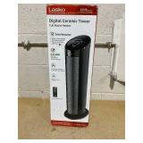 Lasko 22" Ceramic Tower Space Heater with Remote (black, model CT22495)