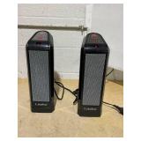 LOT OF 2 Lasko 16" Digital Ceramic Tower Heater with Remote (black, model CT16670)