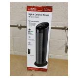 Lasko 22" Ceramic Tower Space Heater with Remote (black, model CT22495)