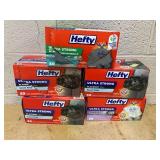 LOT OF 5 Hefty Trash Bags