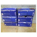 LOT OF 6 up&up Drawstring Liners For Cat Litter Boxes Size L 36x19 in