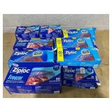 LOT OF 9 Ziploc Freezer Bags