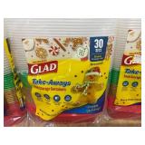 LOT OF 4 Glad Take-Aways Food Storage Containers