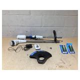 HART 40-Volt Cordless 12-inch String Trimmer & 2 Packs Of Line Spools (No Battery, Only Charger, Missing Hardware)