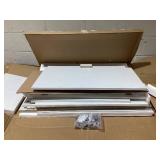 HOMCOM 72" Freestanding Kitchen Pantry Cabinet, Farmhouse Tall Storage Cabinet with 4 Door Cabinets and Adjustable Shelves for Dining Room, White