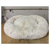 Boots & Barkley Donut Bolster Dog Bed - Cream - XL - 42 Inches (L), 8 Inches (H) x 32 Inches (W)