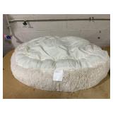 Boots & Barkley Donut Bolster Dog Bed - Cream - XL - 42 Inches (L), 8 Inches (H) x 32 Inches (W)