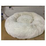 Boots & Barkley Donut Bolster Dog Bed - Cream - L - 36 Inches (L), 8 Inches (H) x 29 Inches (W)
