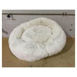 Boots & Barkley Donut Bolster Dog Bed - Cream - M - 28 Inches (L), 7 Inches (H) x 24 Inches (W)