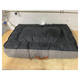 Boots & Barkley Rectangular Bolster Faux Linen Dog Beds - XL - 42 Inches (L), 7 Inches (H) x 32 Inches (W)