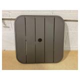 Outsunny 19" Beach Umbrella Table Tray, Slatted Instant Portable Beach Tables for Sand, Swimming Pools, Patio, Garden, Deck, Brown