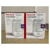 LOT OF 2 Honeywell Ultra Comfort Cool Mist Humidifier - White, HUL545W