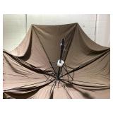 Clihome 12 ft. L x 8.2 ft. W Coffee Polyester Crank Patio Umbrella with Vent for Outdoor Table Use (Missing Pole)