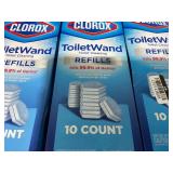 LOT OF 9 Clorox (1) Toilet Wand & (8) Toilet Wand Refills