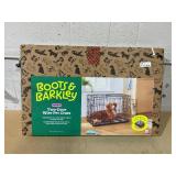 Boots & Barkley 2 Door Wire Collapsible Dog Crate - Black - Medium Size 30 Inches (L), 21 Inches (H) x 19 Inches (W)