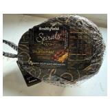 DD. 8.85lbs Smithfield Smoked Spiral Sliced Ham-Brown Sugar Glaze & Bacon Packet