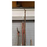 Tree trimmers, squeegee, shovel, shingle shovel, clothes line