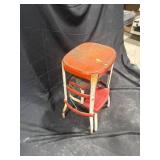 Vintage Metal Step Stool