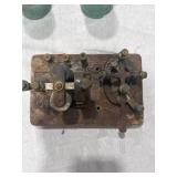 Vintage Telegraph Key & Insulators