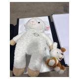 Plush Lamb and Dog Toys