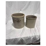 Two Stoneware Crocks