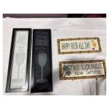 Decorative Bar Wall Signs Lot