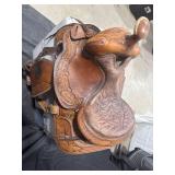 Tooled Leather Western Saddle