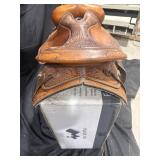 Tooled Leather Western Saddle