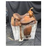 Tooled Leather Western Saddle