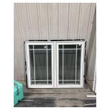 White Vinyl Double Window Unit