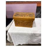 Carved Wooden Domed Box