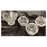 Art Glass Bundle - Lasisepat Glass Vase, Kosta Boda Snowball Candle Holders and Orrefors Artichoke Candle Holder