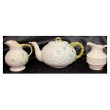 Belleek Pottery Ireland Collection Featuring Shamrock, Lotus Blossom and Cleary Pieces