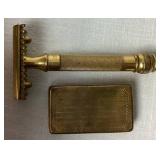 Collection of 4 Gilette Mens Safety Razors with Cases- 2 Gillette Super Speed, 2 Old Type DE Safety Razors