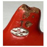 Vintage Red Guido Bondi 10 Hole Sweet Potato Ocarina Flute Marked F