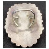 Sterling Silver Turquoise Cluster Ring - Size 10.5