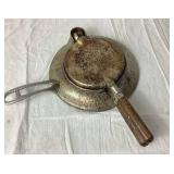 Vintage Scandinavian Krumkake Iron and Vintage Wood Rolling Pins