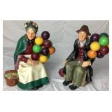 Royal Doulton Figurines - Lamping Time, Old Balloon Seller, The Balloon Man and My Pet