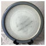 Blue Stoneware Pottery Set - 6 Cups, 6 Plates and 1 10" Plate