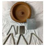 Vintage Nut Bowl, Nut Picks and Spring Jointed Nutcrackers plus Nut Twister Gourmet Nutmeg Mill