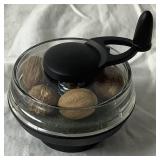 Vintage Nut Bowl, Nut Picks and Spring Jointed Nutcrackers plus Nut Twister Gourmet Nutmeg Mill