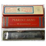 Vintage M. Hohner Marine Band and Auto Valve Harp Harmonicas