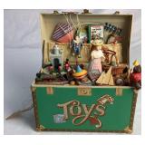 Holiday Musical and Figurine Bundle with 14" Plush Santa and Mrs. Claus and Howard Miller Carols of Christmas II Clock