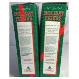 Holiday Musical and Figurine Bundle with 14" Plush Santa and Mrs. Claus and Howard Miller Carols of Christmas II Clock