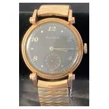 Vintage Dove Gray Bulova Mens Wristwatch 10KT Gold Filled