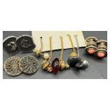 Vintage Mens Collection of Cuff Links, Tie Clips, Collar Bars, Collar Chains and Pins
