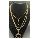 Collection of Gold Toned Jewelry - Necklaces and Bracelets