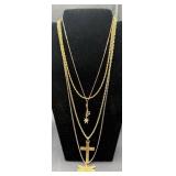 Collection of Gold Toned Jewelry - Necklaces and Bracelets