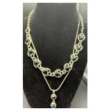 Bundle of Silver Toned Jewelry - Necklaces, Bracelets and Rings