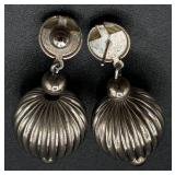 Givenchy 17" Silver Tone Ball Necklace and Earrings (Unmarked)